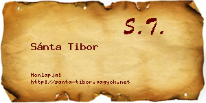 Sánta Tibor névjegykártya