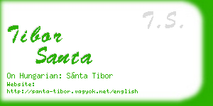 tibor santa business card